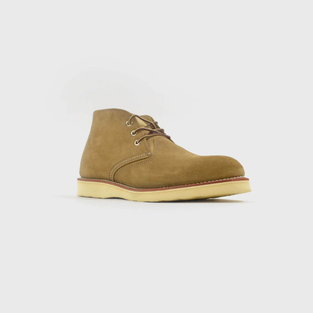 Redwing Work Chukka Boot Olive Mohave Front View
