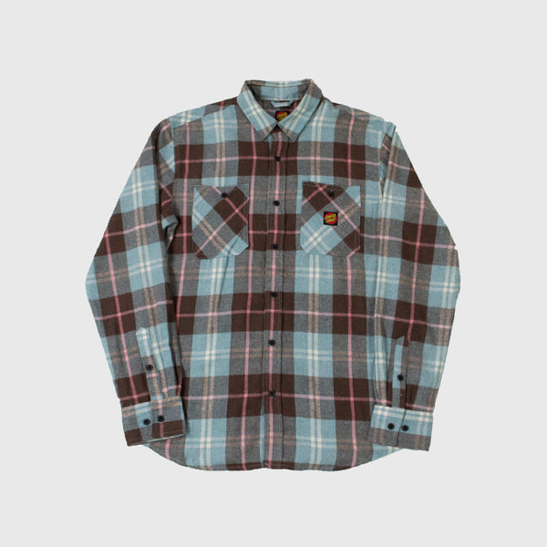 Santa Cruz Apex Shirt - Light Blue Check - Front