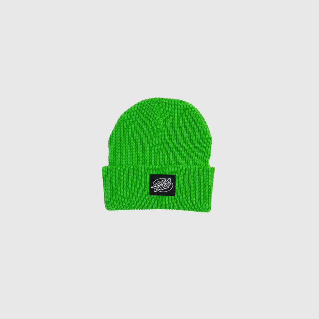 Santa Cruz Oval Dot Beanie - Classic Green - Front