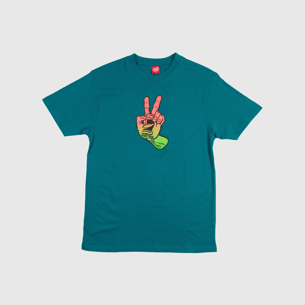 Santa Cruz Screamin Peace Fade T - Verdigris - Front