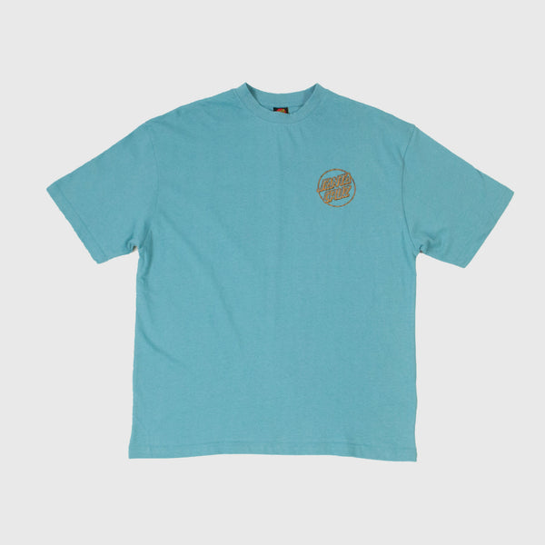 Santa Cruz Tiki Dot Tee - Turquoise - Front