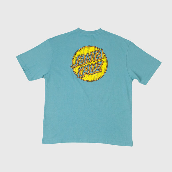 Santa Cruz Tiki Dot Tee - Turquoise - Back