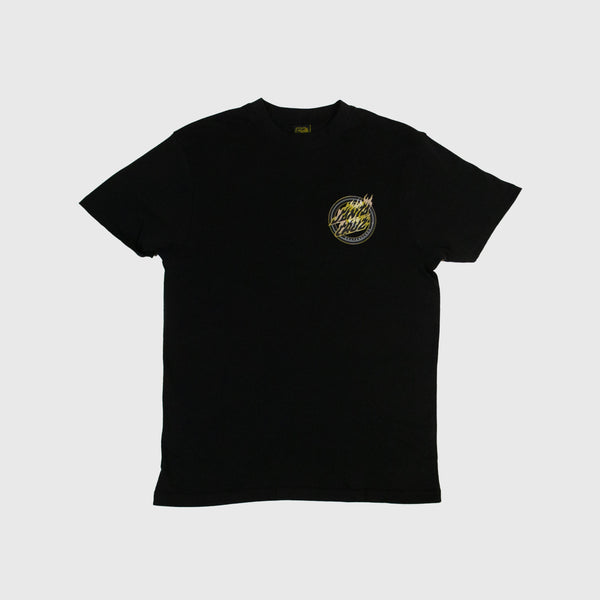 Santa Cruz Holo Flamed Dot Tee - Black - Front