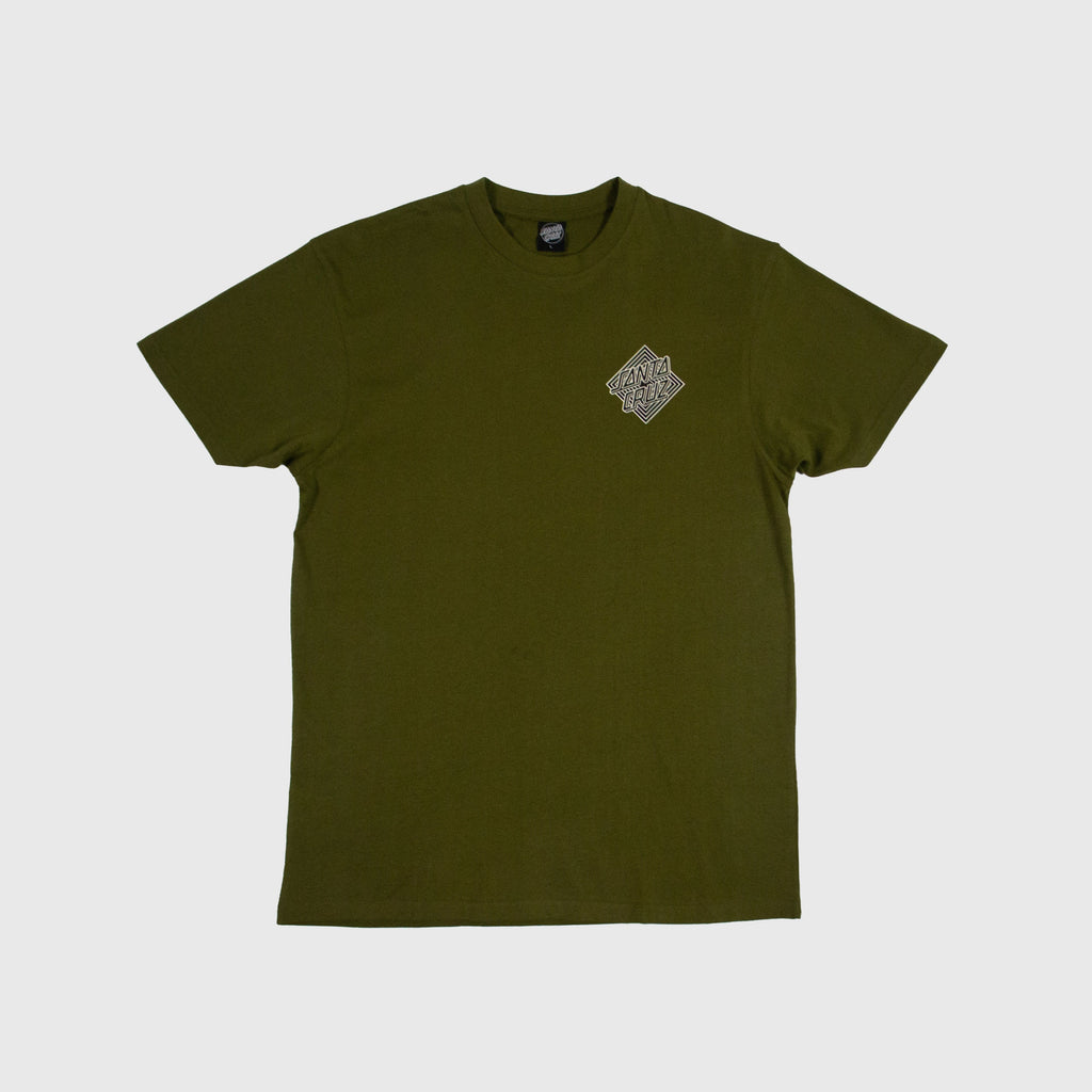 Santa Cruz Solitaire Dot Tee - Uniform Green - Front