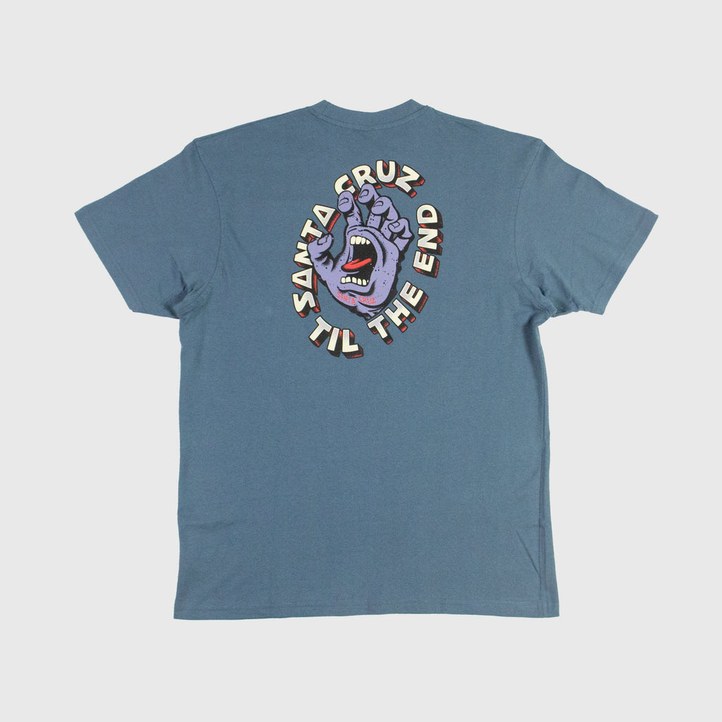 Santa Cruz SS 'Til The End Hand Tee - Vintage Blue - Back