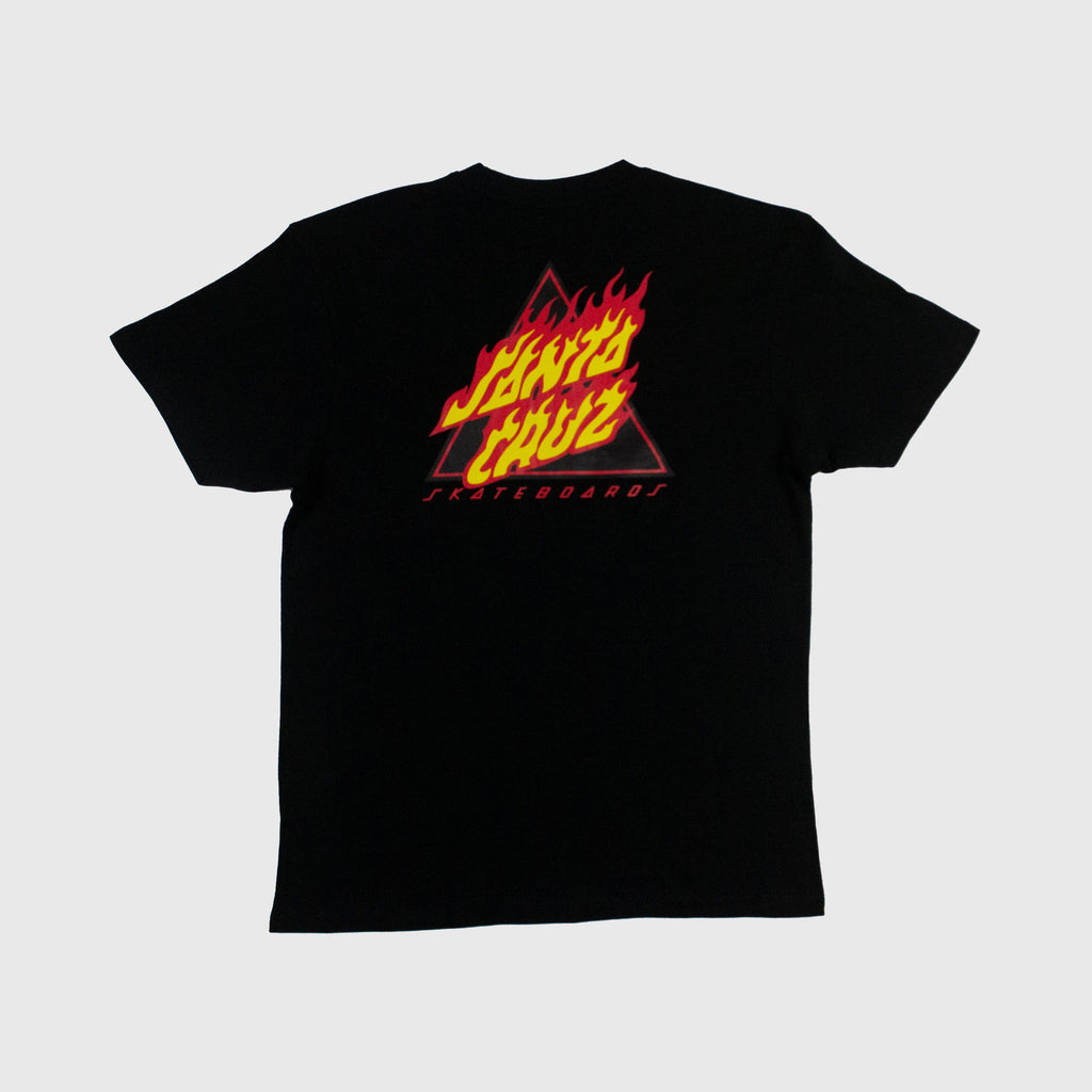 Santa Cruz SS Flamed Not A Dot Tee - Black - Back