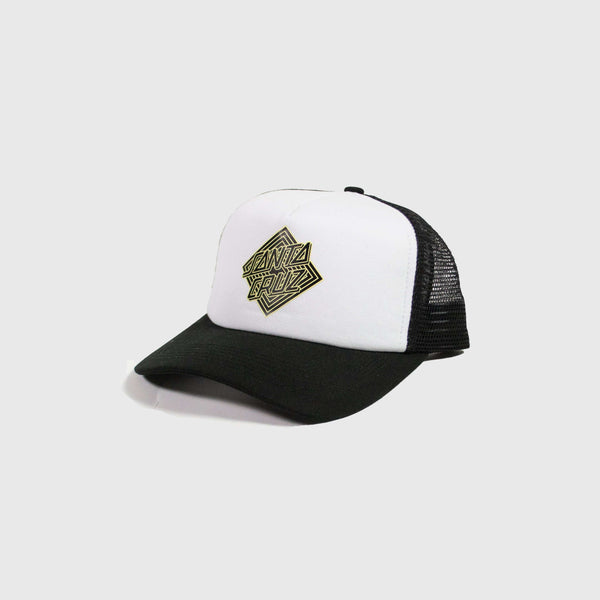 Santa Cruz Solitaire Dot Meshback - White - Front