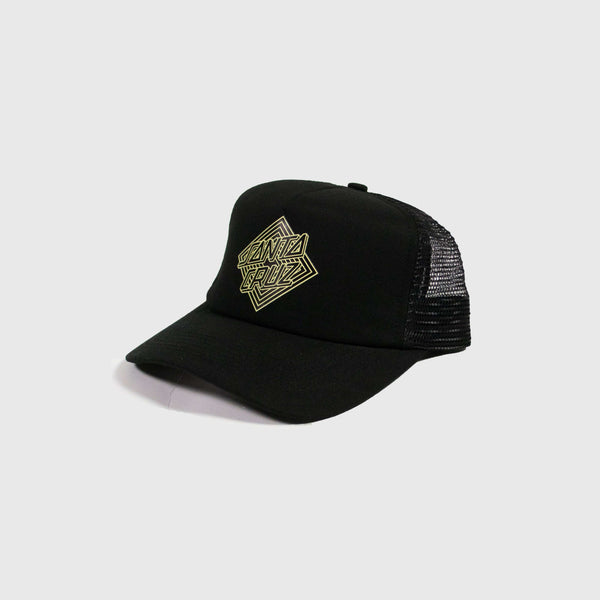 Santa Cruz Solitaire Dot Meshback - Black - Front
