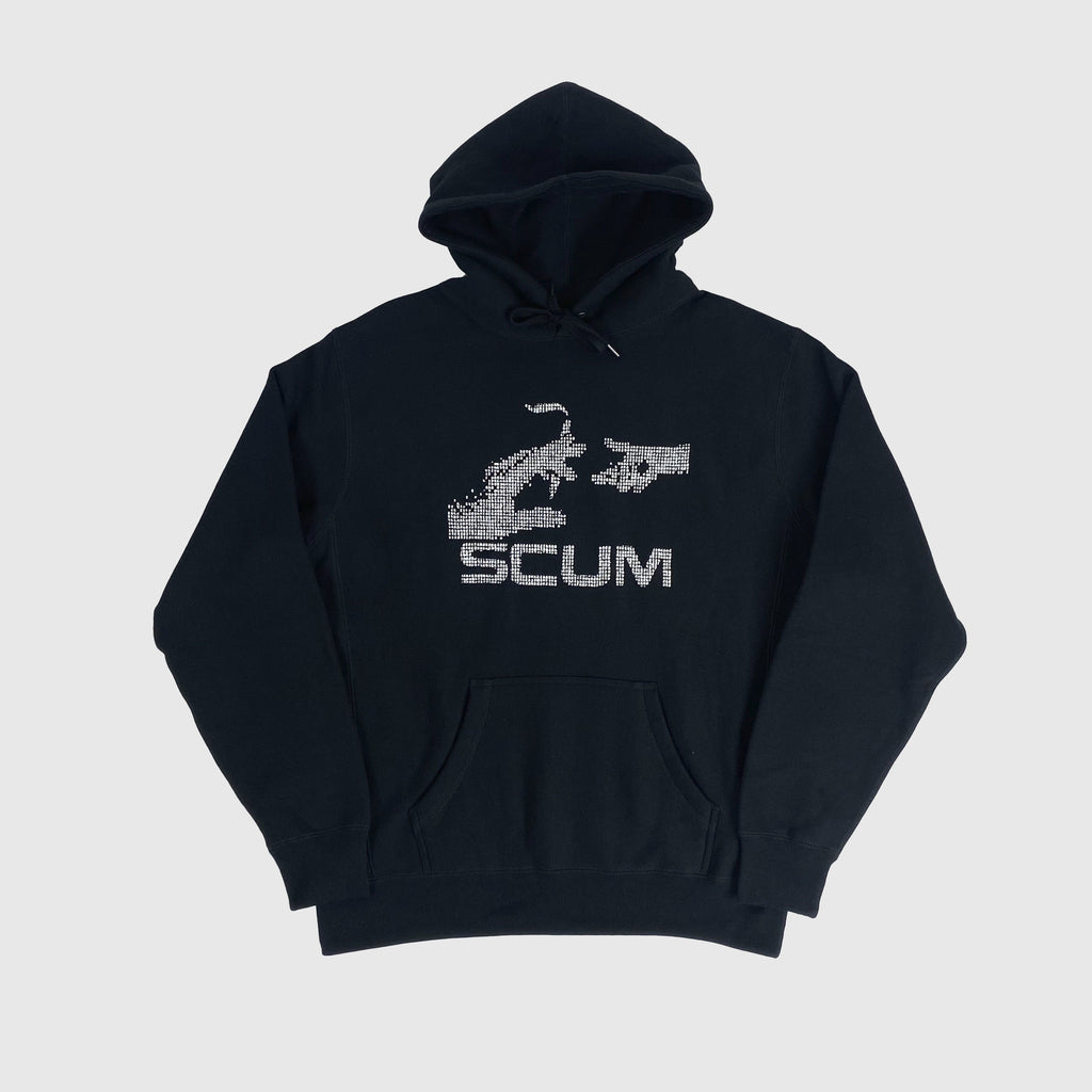 Scum Connecting People Hood - Black - Front With Central Graphic Print
