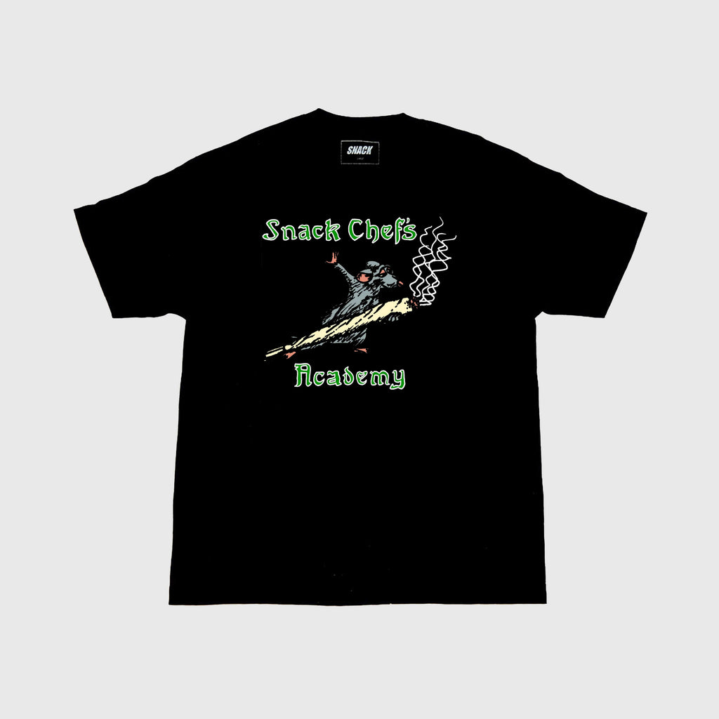 Snack Chefs Academy T-Shirt - Black - Front