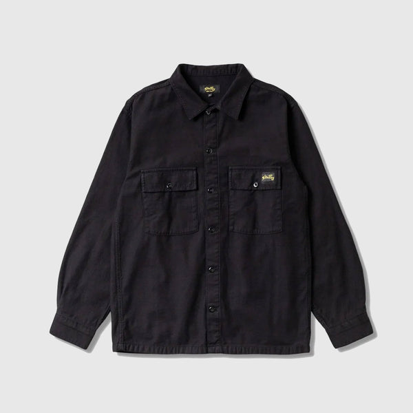Stan Ray CPO Shirt - Black Sateen - Front