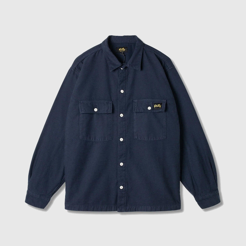 Stan Ray CPO Shirt - Navy Sateen - Front