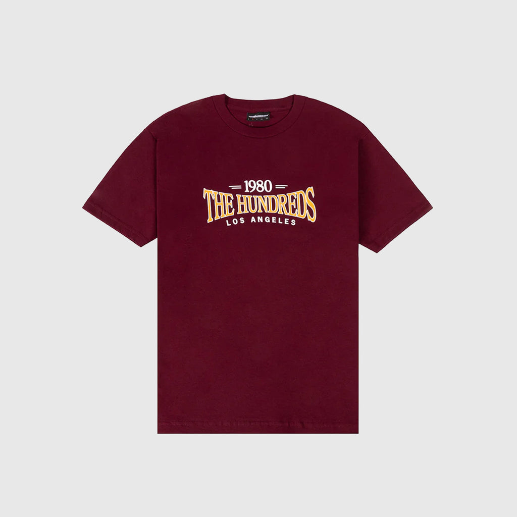 The Hundreds All Star Tee - Burgundy - Front