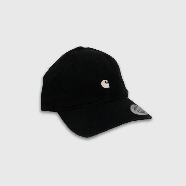 Carhartt Madison Logo Cap - Black / Wax - Front