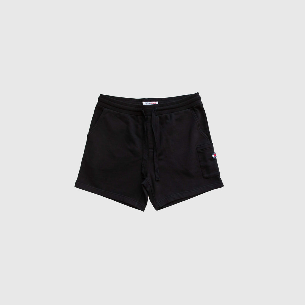 Tommy Jeans Badge Cargo Beach Short - Black - Front