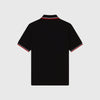 Twin Tipped Fred Perry Shirt - Black / White / BT Red - Back