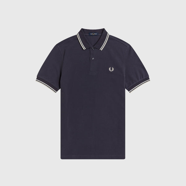 Twin Tipped Fred Perry Shirt - Dark Graphite - Front