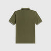 Twin Tipped Fred Perry Shirt - Military Green - Back