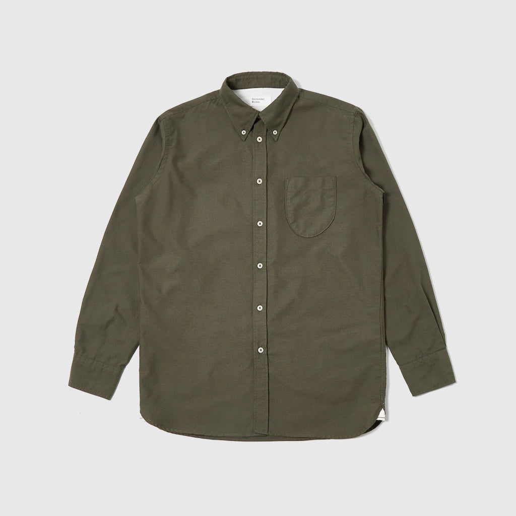 Universal Works Daybrook Shirt - Olive - Front