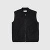 Universal Works Zip Waistcoat - Black - Front