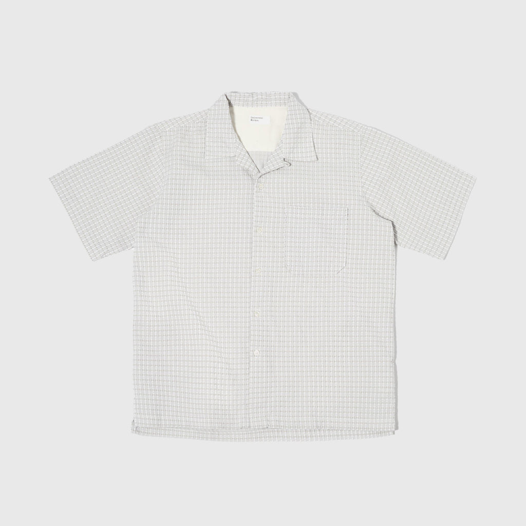 Universal Works Camp Shirt - Light Olive - Front