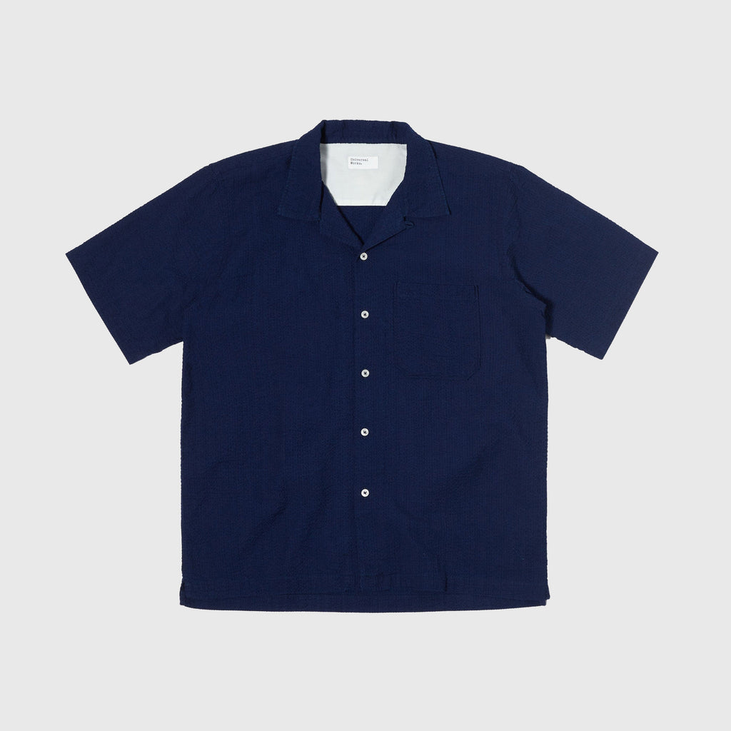 Universal Works Camp Shirt - Indigo - Front