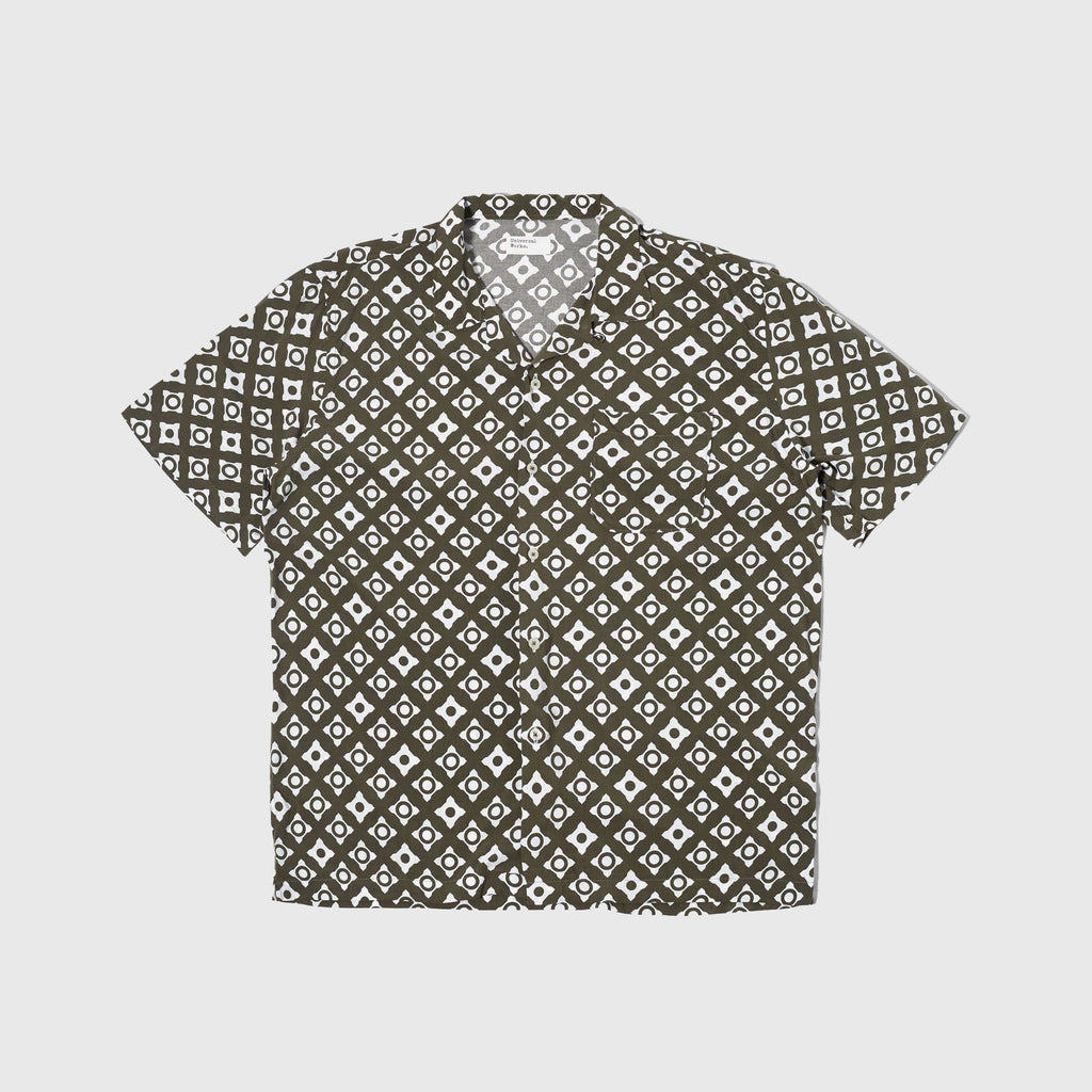 Universal Works Road Shirt - Olive - Front