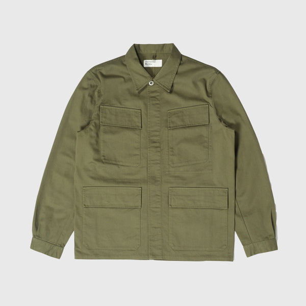 Universal Works MW Fatigue Jacket - Light Olive - Front