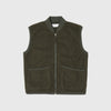 Universal Works Zip Waistcoat - Olive - Front