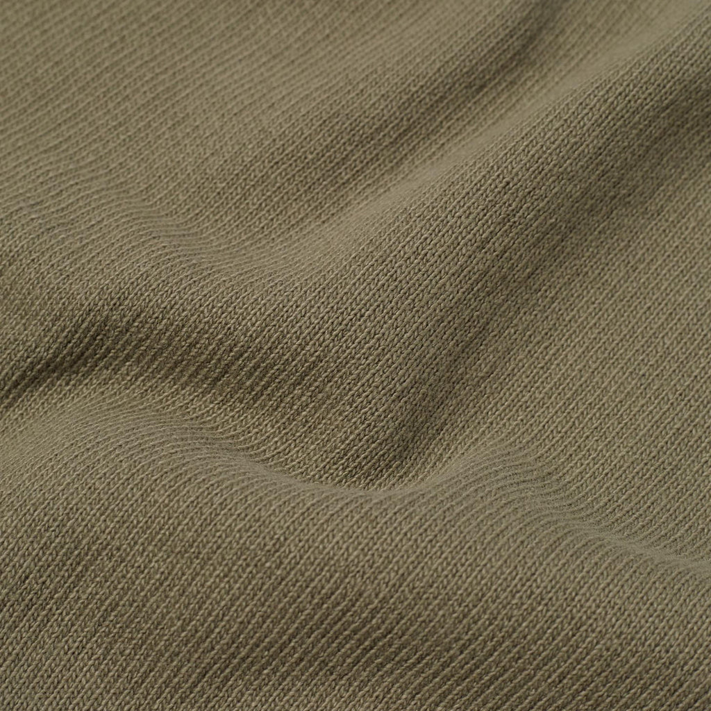 Universal Works Half Zip Sweat Shirt - Light Olive 