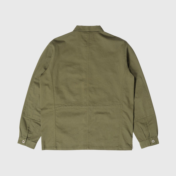 Universal Works MW Fatigue Jacket - Light Olive - Back