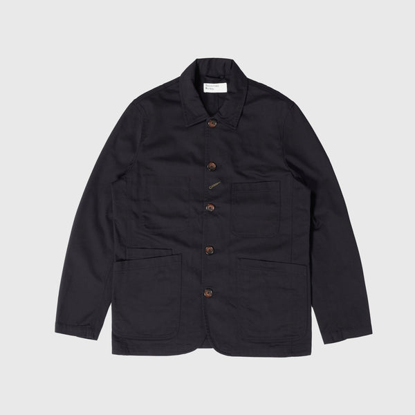 Universal Works Bakers Jacket - Black - Front