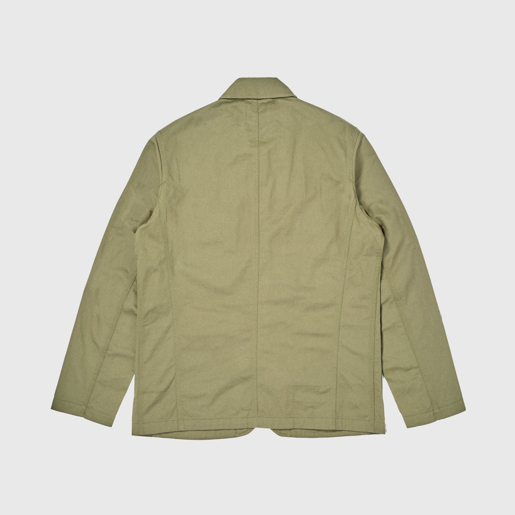 Universal Works Bakers Jacket - Light Olive - Back