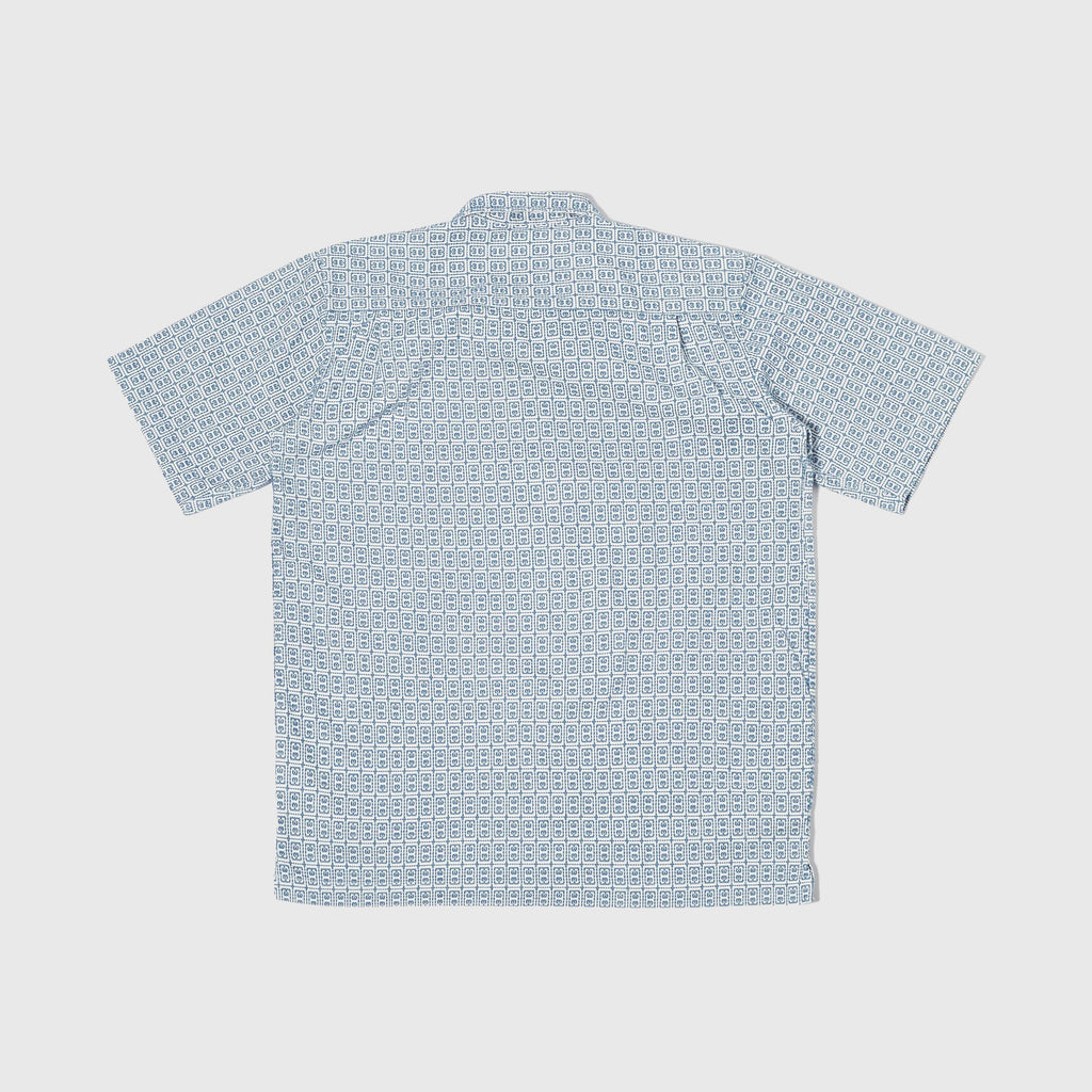Universal Works Camp Shirt - White / Blue - Back