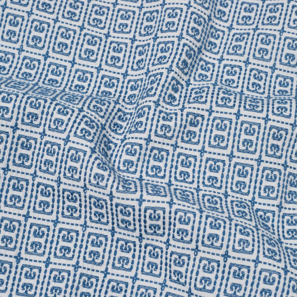 Universal Works Camp Shirt - White / Blue
