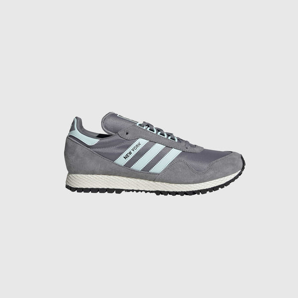 Adidas New York - Grey / Halo Blue / Core Black Side View