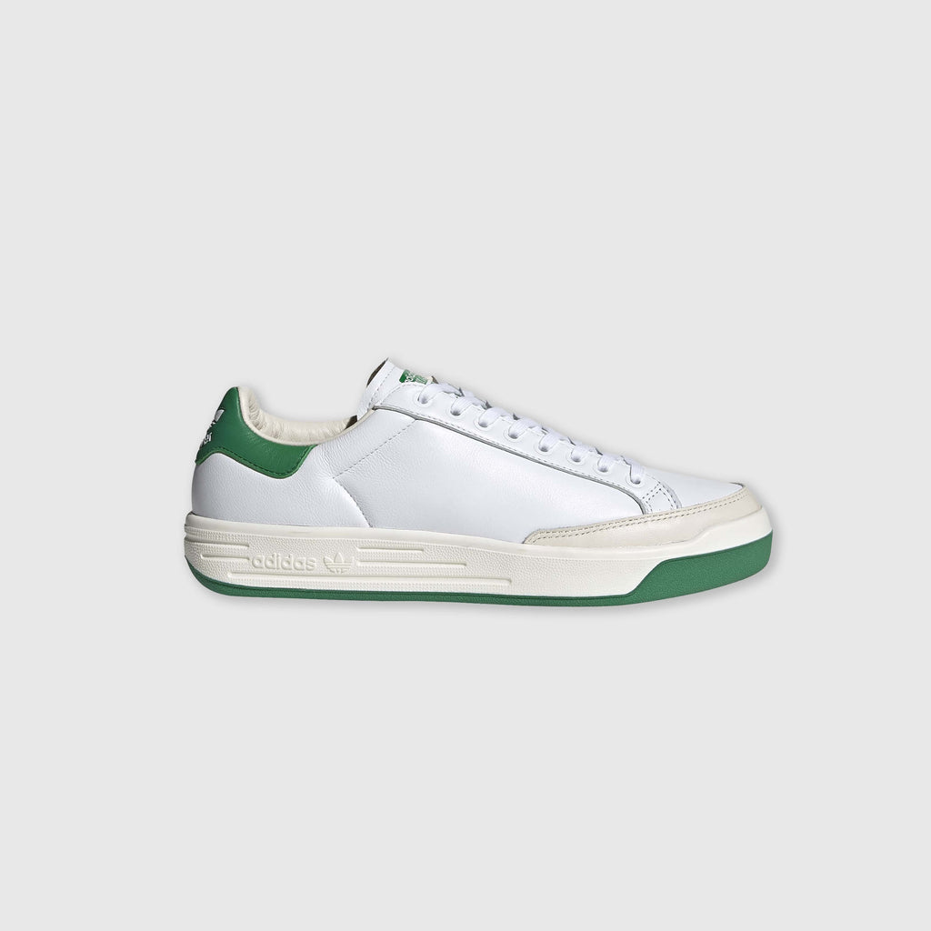  Adidas Rod Laver - Cloud White / Green / Off White Side