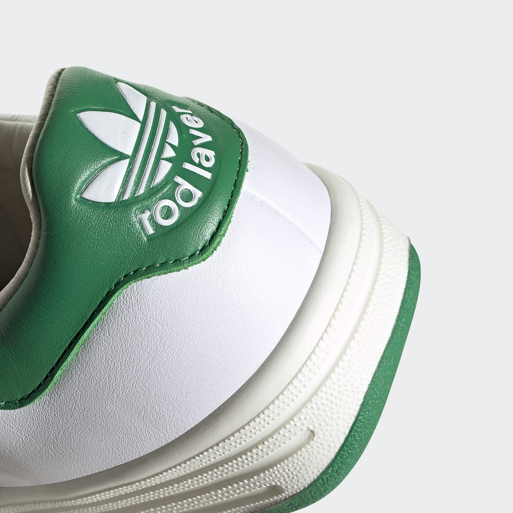 Adidas Rod Laver - Cloud White / Green / Off White Heel Logo