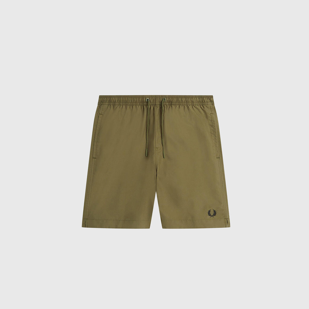 Fred Perry Classic Swimshort - Uniform Green - Front