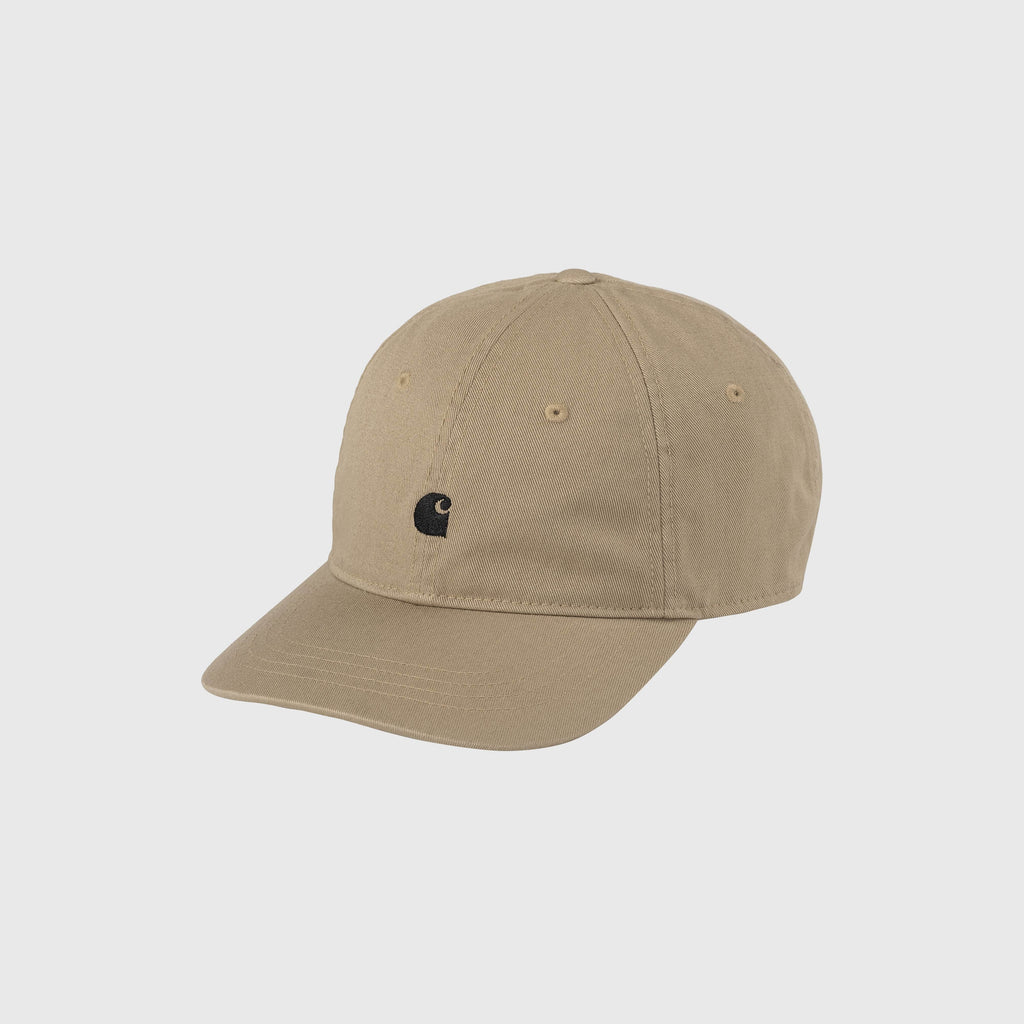 Carhartt WIP Madison Logo Cap - Leather / Black - Front