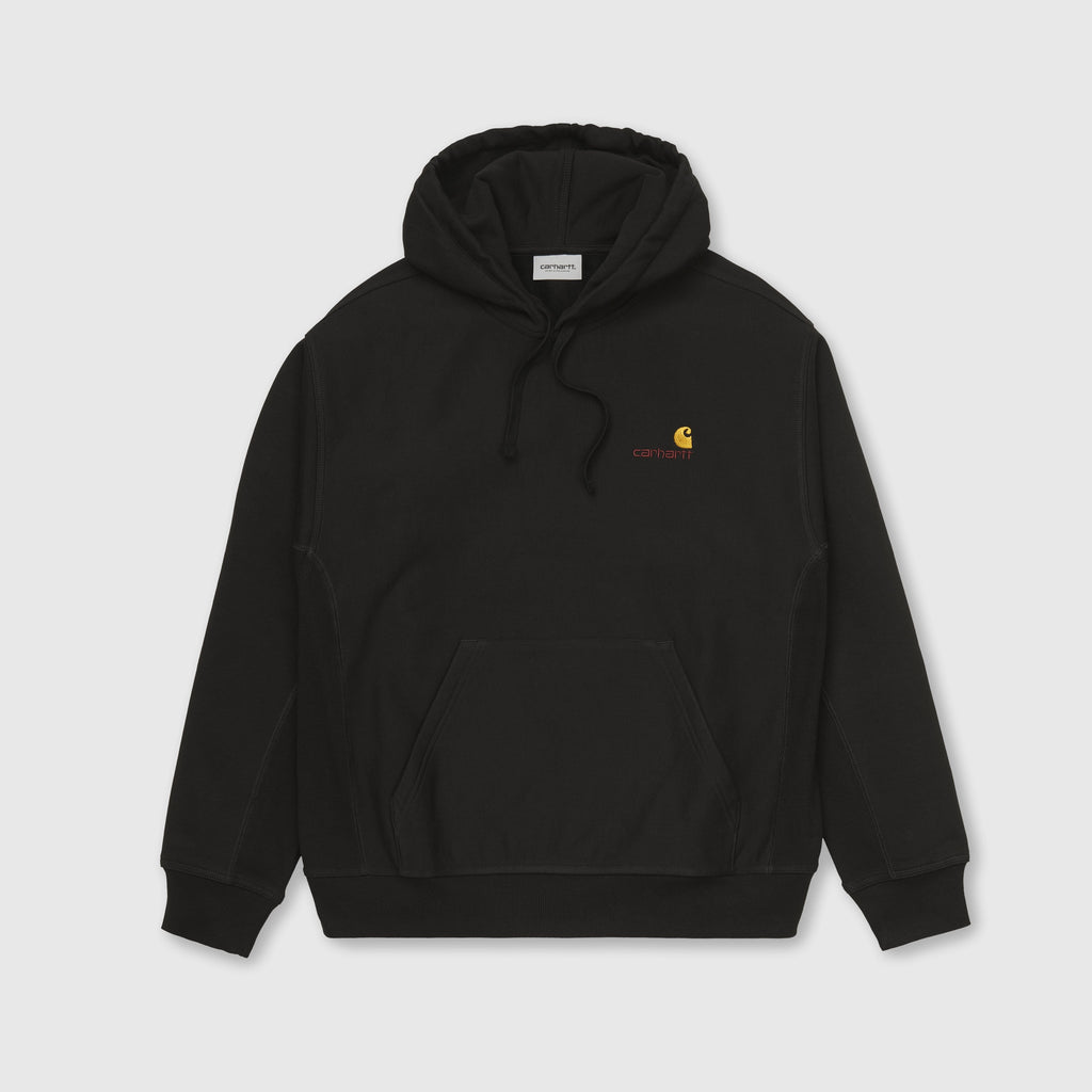 Carhartt WIP Hooded American Script Sweat - Black Front
