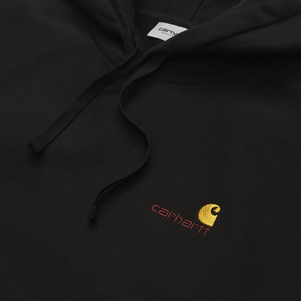 Carhartt WIP Hooded American Script Sweat - Black Logo