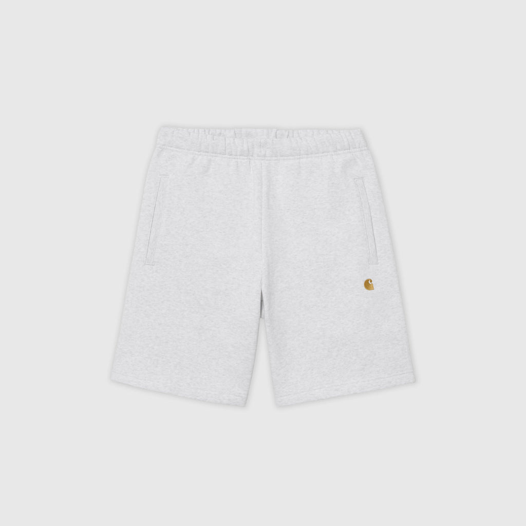 Carhartt WIP Chase Sweat Short - Ash Heather / Gold Front