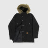 Carhartt WIP Trapper Parka - Black Front Open