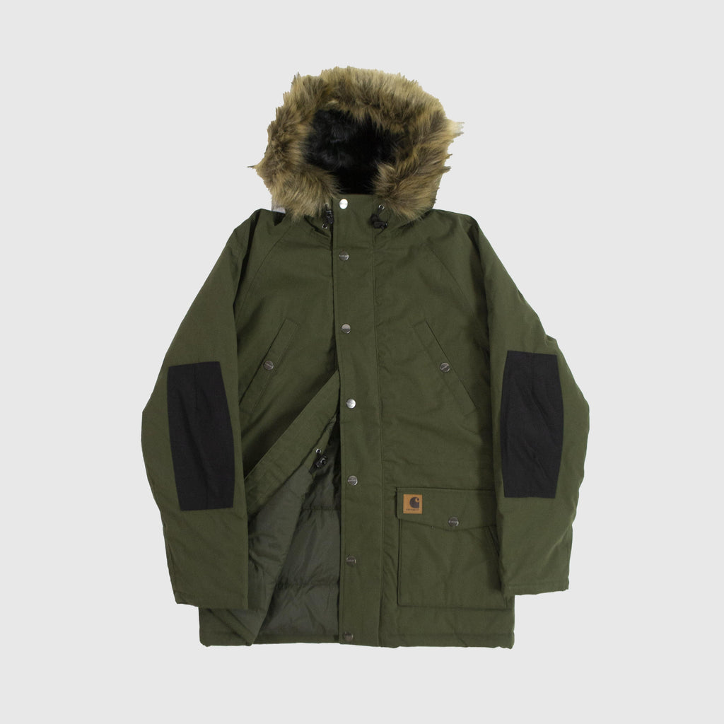  Carhartt WIP Trapper Parka - Cypress Front Open 