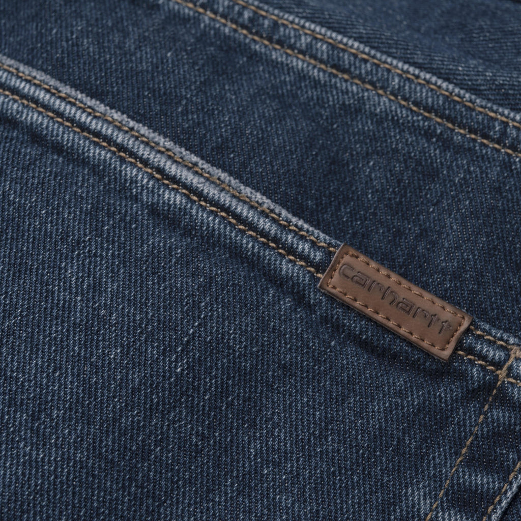 Carhartt WIP Vicious Pant - Blue Stone Washed Back Pocket Tab 