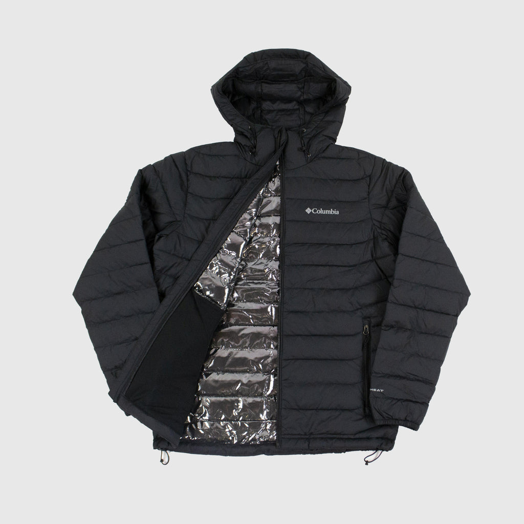 Columbia Powderlite Hooded Jacket - Black Open