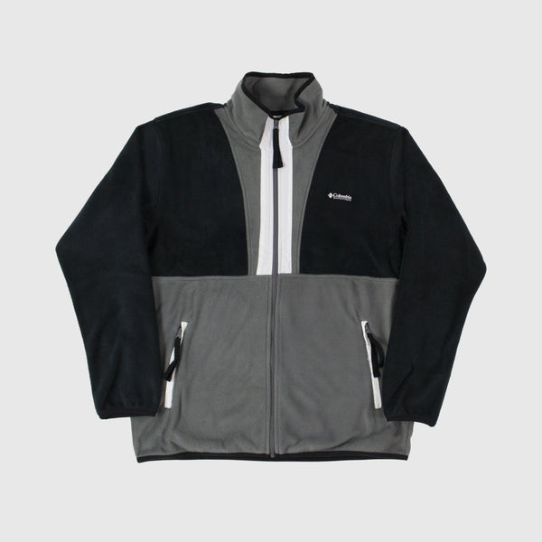 Columbia Back Bowl Full Zip Fleece - Black /City Grey / White Front