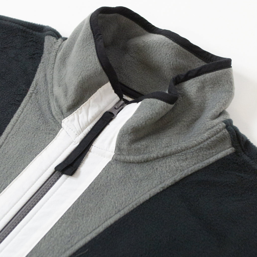 Columbia Back Bowl Full Zip Fleece - Black /City Grey / White Neckline And Zipper