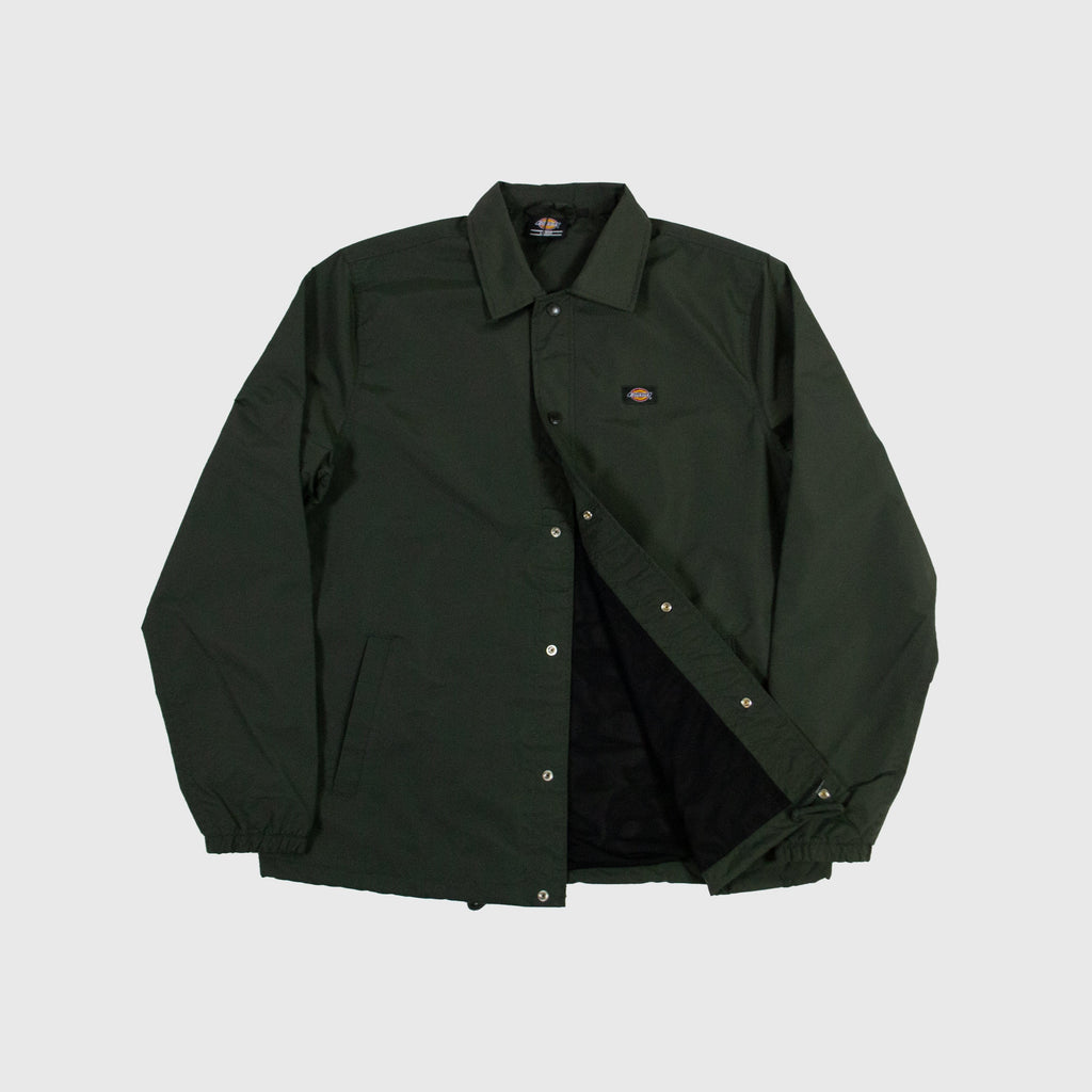 Dickies Oakport Coach - Olive Green - Front Open